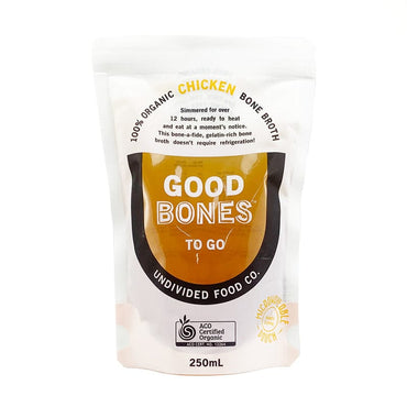 Undivided Food Co Good Bones To Go Organic Chicken Broth 250ml